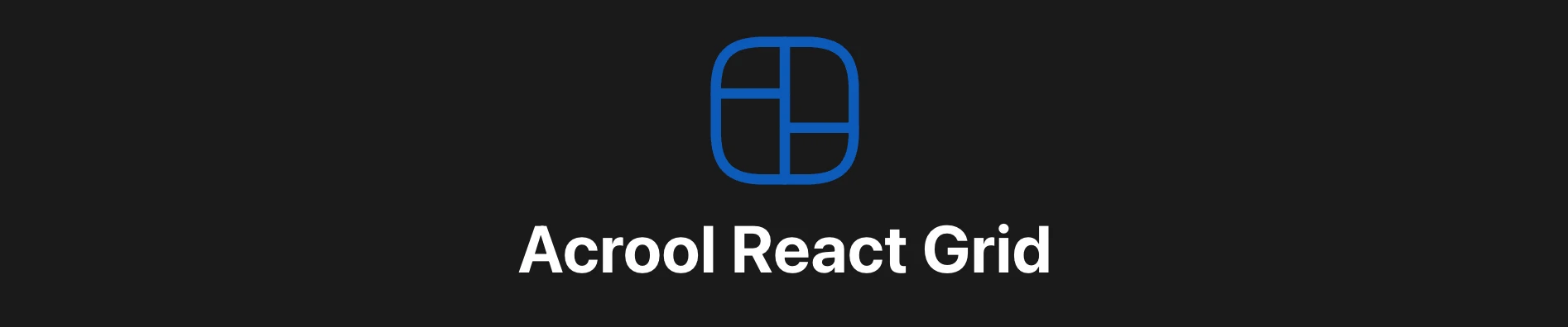 Acrool React Grid Logo